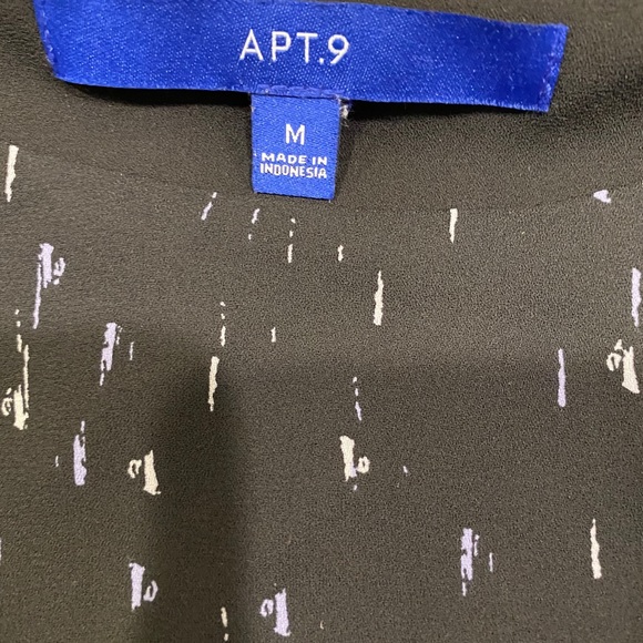 Apt 9 Black long sleeve blouse - Picture 5 of 6